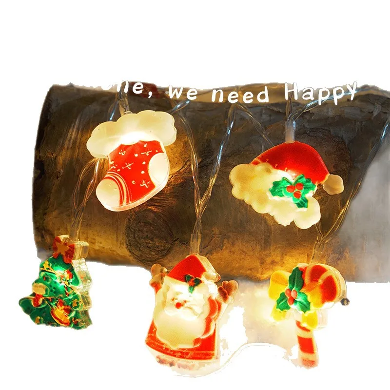 New Christmas decorative string lights Santa Claus atmosphere lantern strip store scene layout hanging