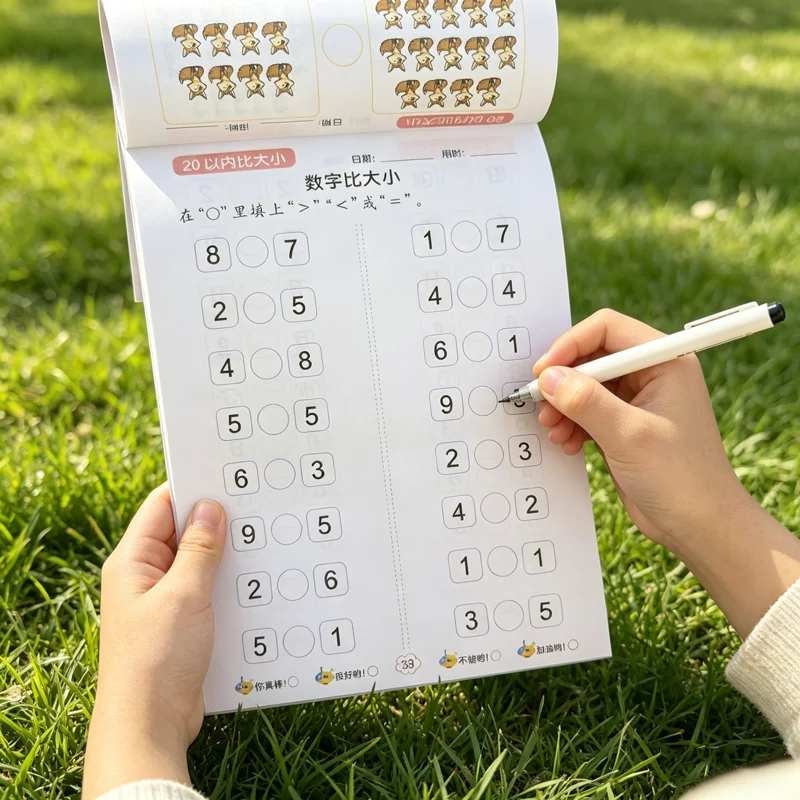 Daily Tracing Workbook: Compare Numbers Within 20 – Preschool to Kindergarten Math Practice