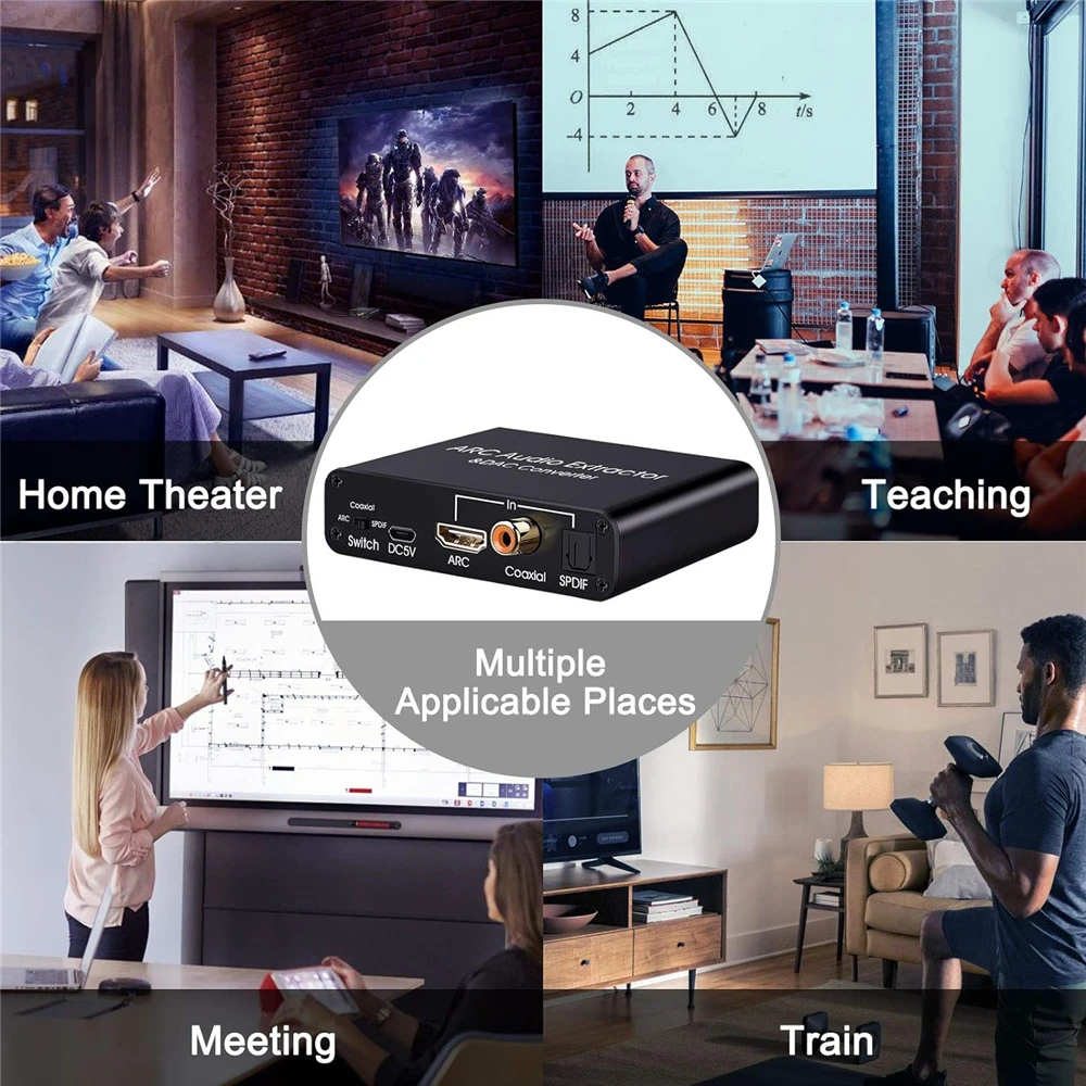 192KHz HDMI ARC Audio Extractor HDMI ARC zu koaxialen optischen Toslink Digital SPDIF Switch 3,5mm AUX Analog Audio Return Channel – Detail 20