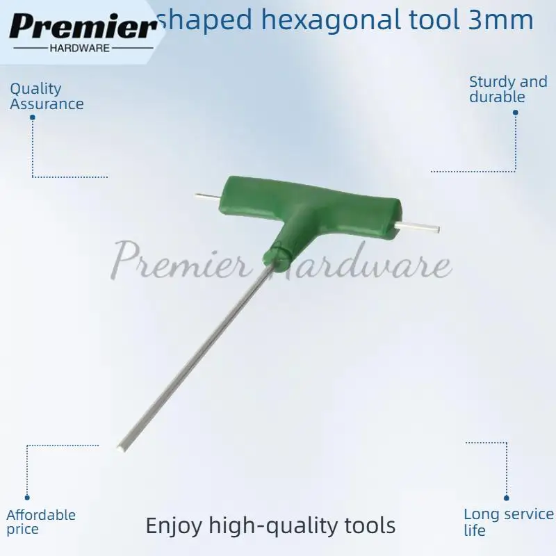 Chave allen hexagonal tipo t de três cabeças, alça de borracha, cabeça plana, chave de fenda universal, adaptador de pressão rápida