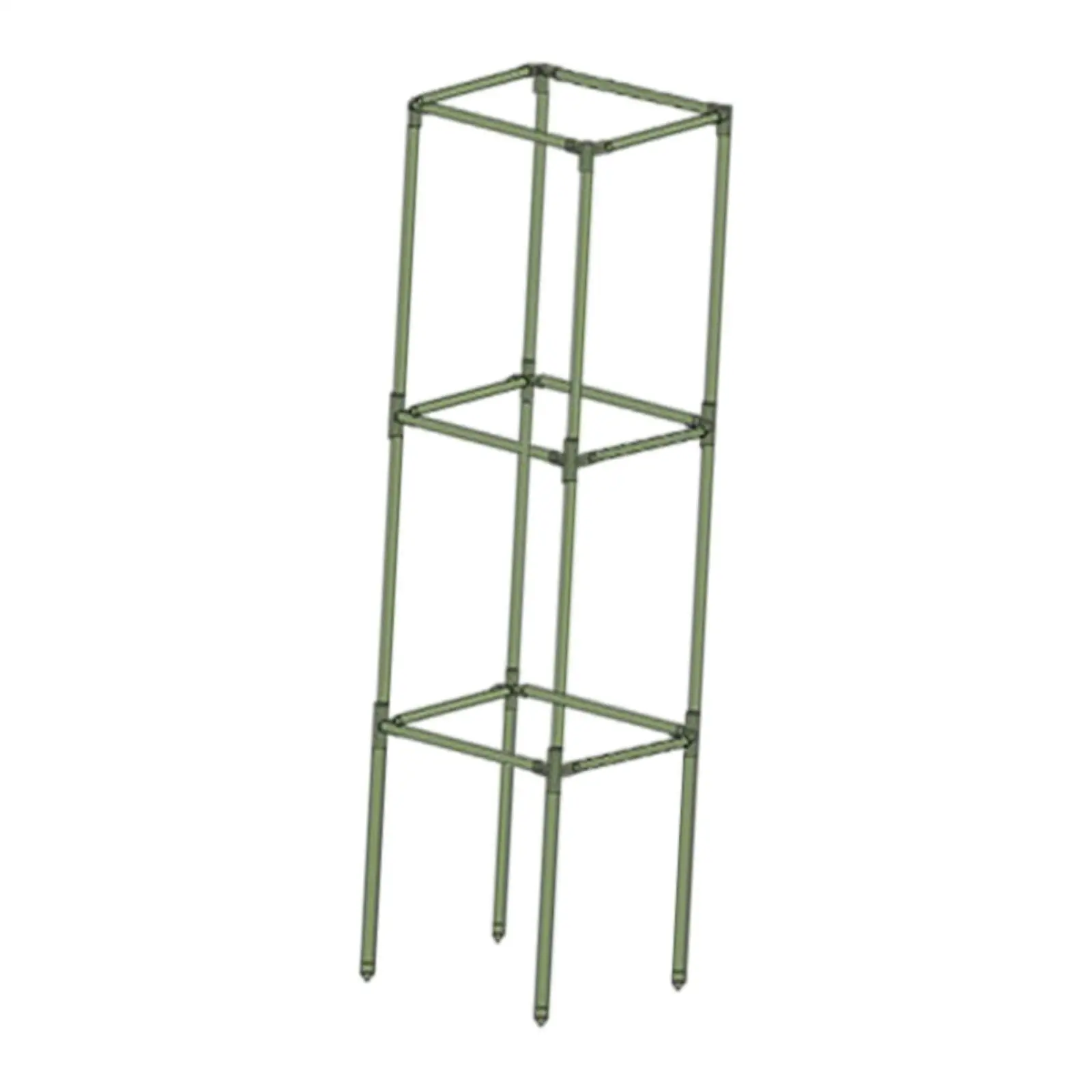 Square Tomato Cage Garden Trellis Stakes Sturdy Easy Assembly Versatile Climbing Plant Support Stand for Grapes Vegetables