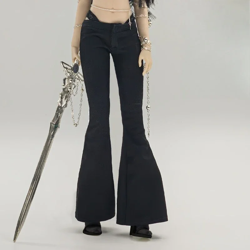 1/6 Maßstab, schwarzes, verführerisches Outfit für weibliche Figuren: Oberteil mit freiem Schulterbereich und Hose, Kleidungsset für 12-Zoll-Soldaten-Actionfiguren, zur Dekoration von Szenen. – Detail 8
