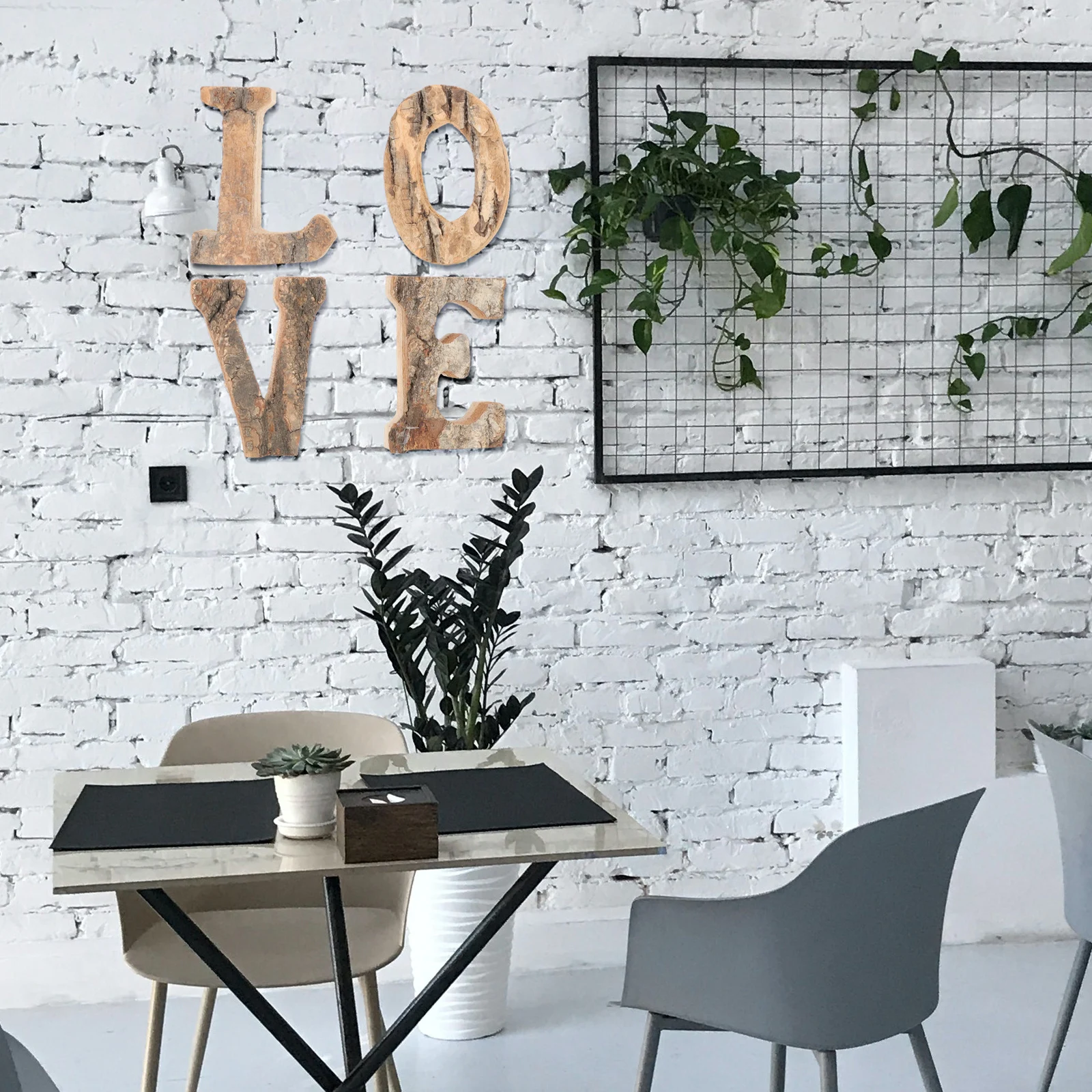 

4 Pcs Wood Decorative Signs Romantic Valentine's Day Wedding Tabletop Centerpiece Wooden Love Letter Sign Sewing Supplies