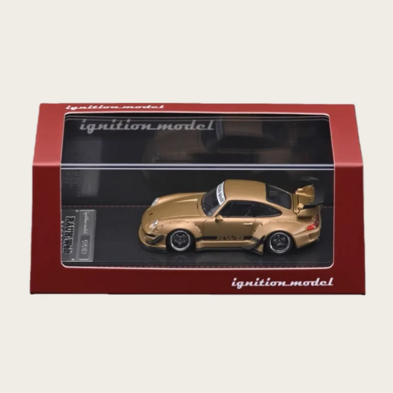 IG Diecast 1/64 Bilancia Porsche Modello In Lega di Auto Porsche RWB 993 LBWK Golden Play Veicoli Giocattoli per I Ragazzi Regalo Scatola Originale