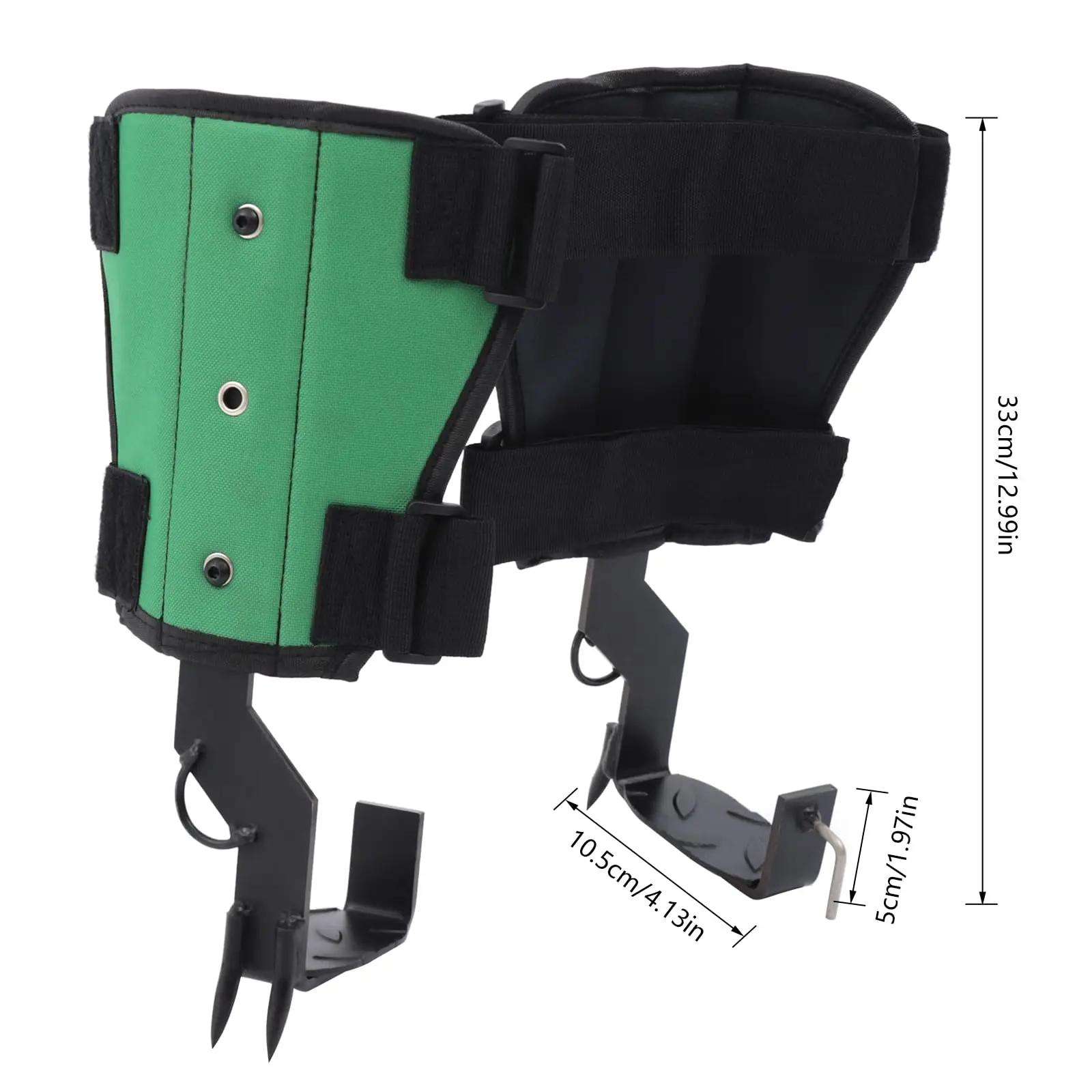 طقم تسلق الأشجار مع حزام أمان، مسامير تسلق القطب الفولاذي، سعة 330 رطل