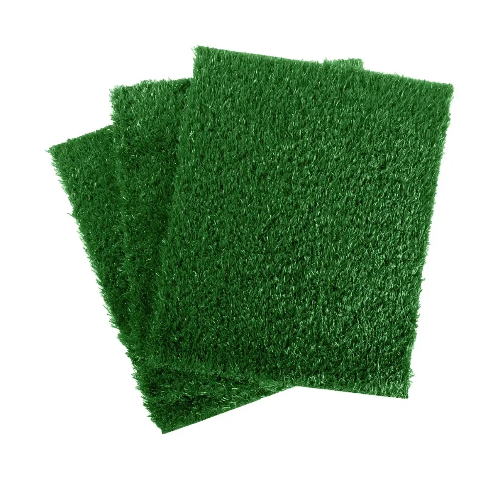 

Three Replacement Turf Grass Mats for Petmaker Dog Potty Pad Tray System - Medium, 18.5x23