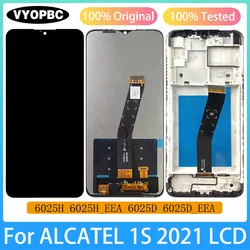 For ALCATEL 1S 2021 Original LCD Display With Frame Panel Digitizer Assembly Repair Replacement Parts 6025H 6025D Touch Screen