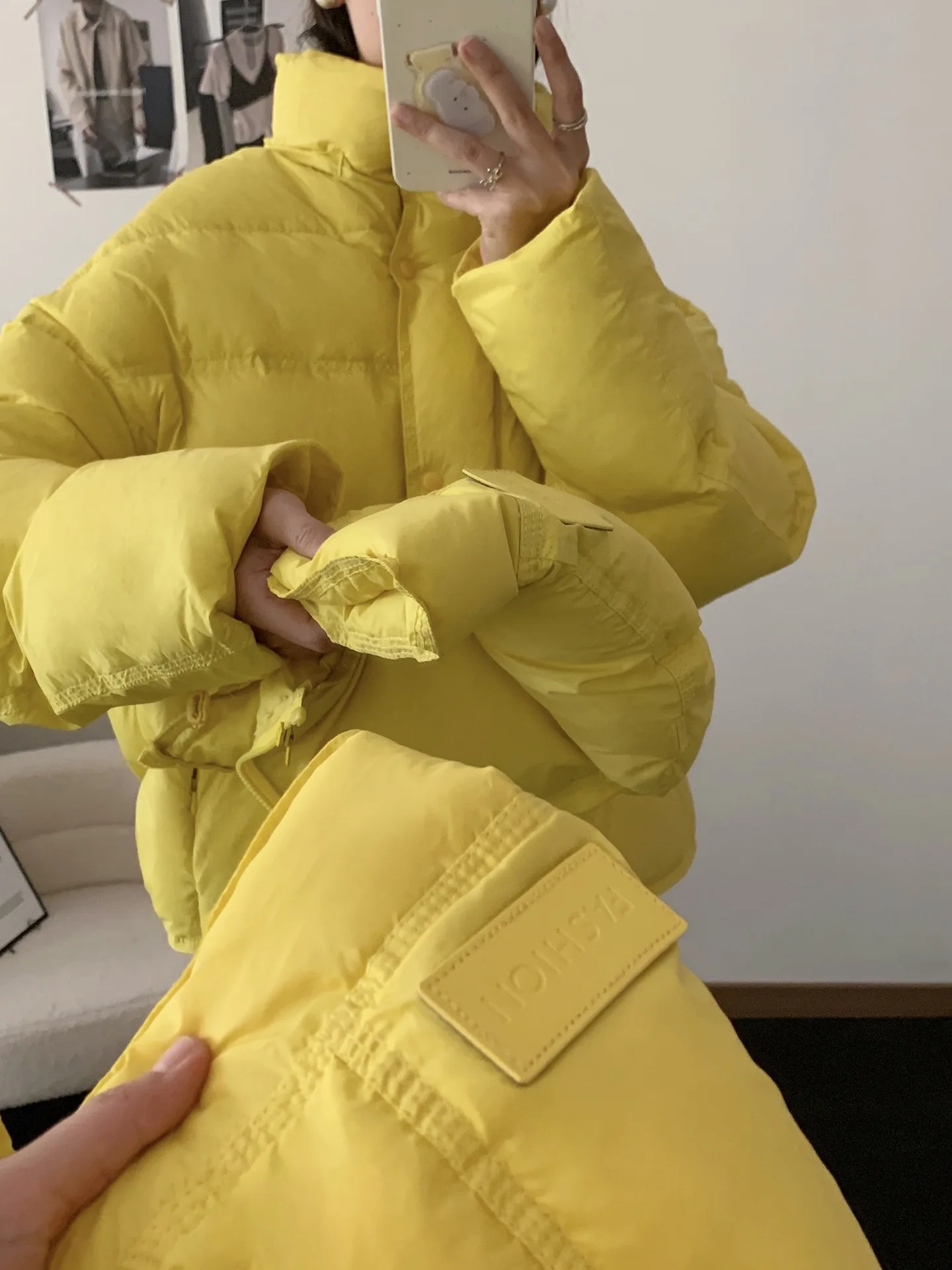 Korean Cropped Hooded Down Jacket for Women Winter Thickened White Duck Down Coats Woman Solid Color All Match Puffer Jackets