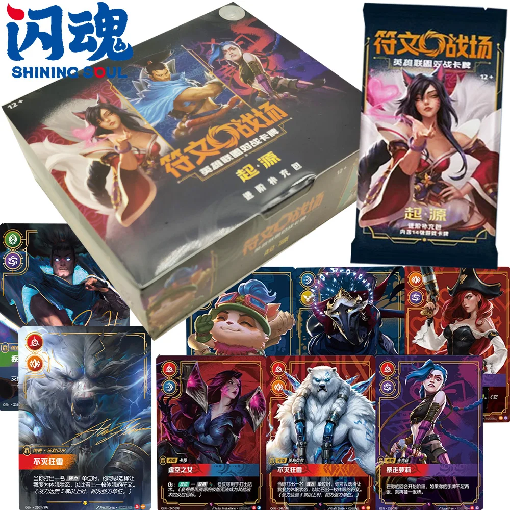

Original Shining Soul Riftbound: League of Legends Cards Game Hero Adventure Fun Battle Collection Cards Family Table Toys Gifts