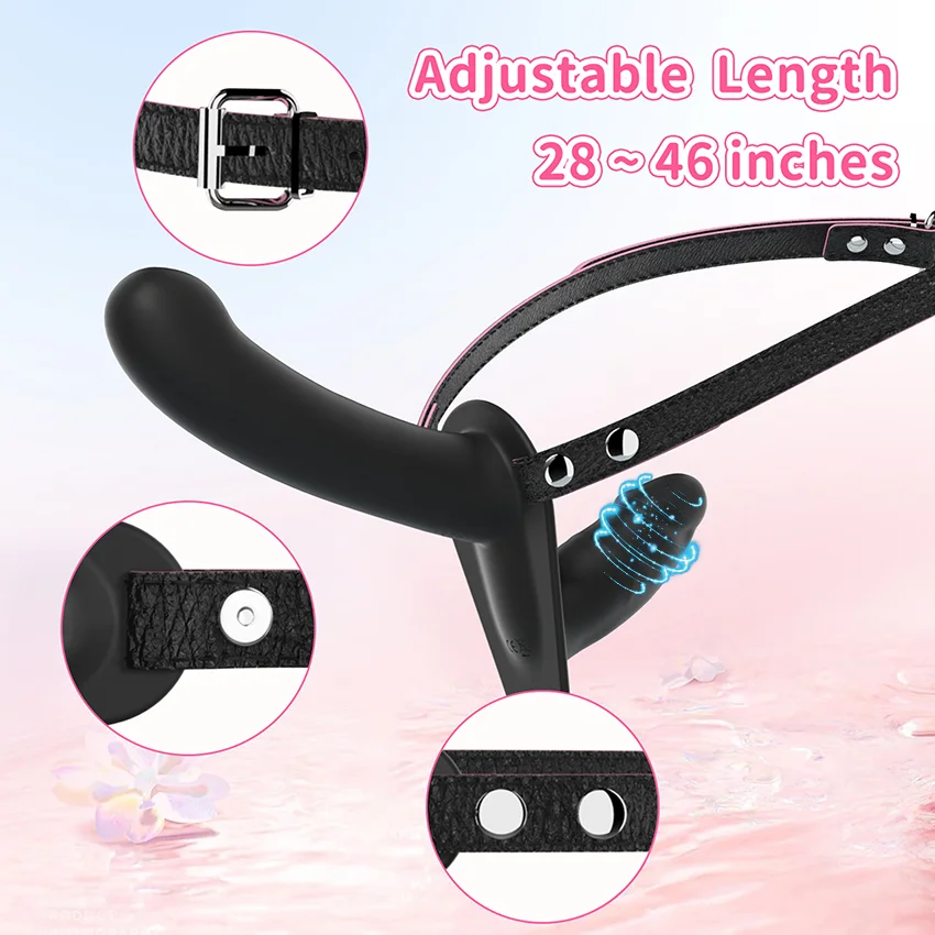 حزام التحكم عن بعد على مزدوج الرأس الاختراق دسار هزاز للمثليات يمكن ارتداؤها G-بقعة جهاز تدليك للمهبل الجنس لعب الكبار المنتجات 18 + #3