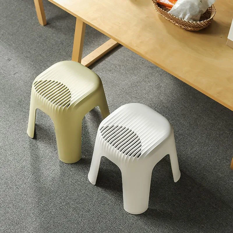 Living Room Comfortable Thickened Plastic Small Stool For Household Use Non Slip Bathroom Stool Shoe Changing No Backless Chair