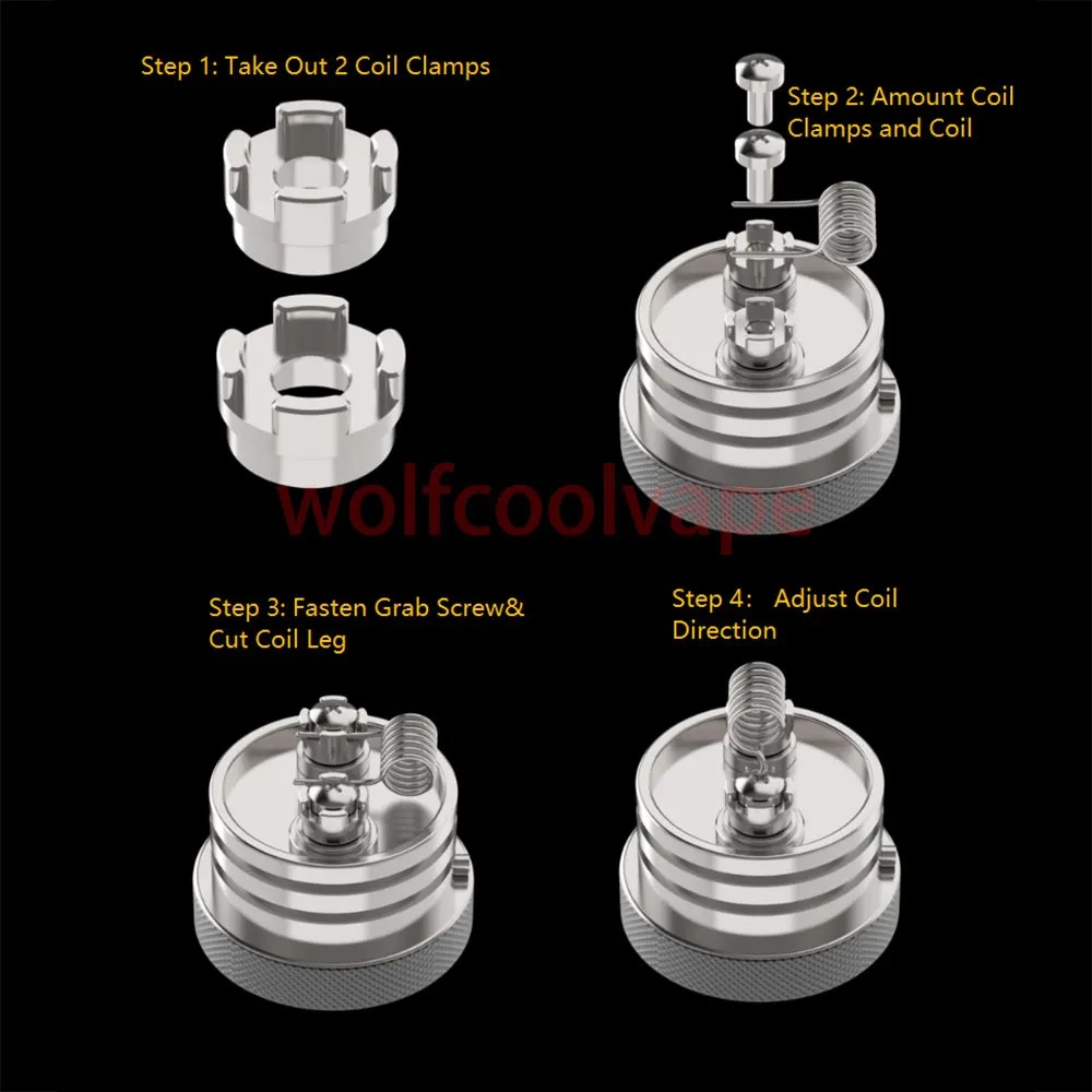 wolfcoolvape Coil Clamp  316 Stainless steel for Flash e-Vapor Fev V4.5S+ / Flash e-Vapor V4.5 RTA (2 PCS)