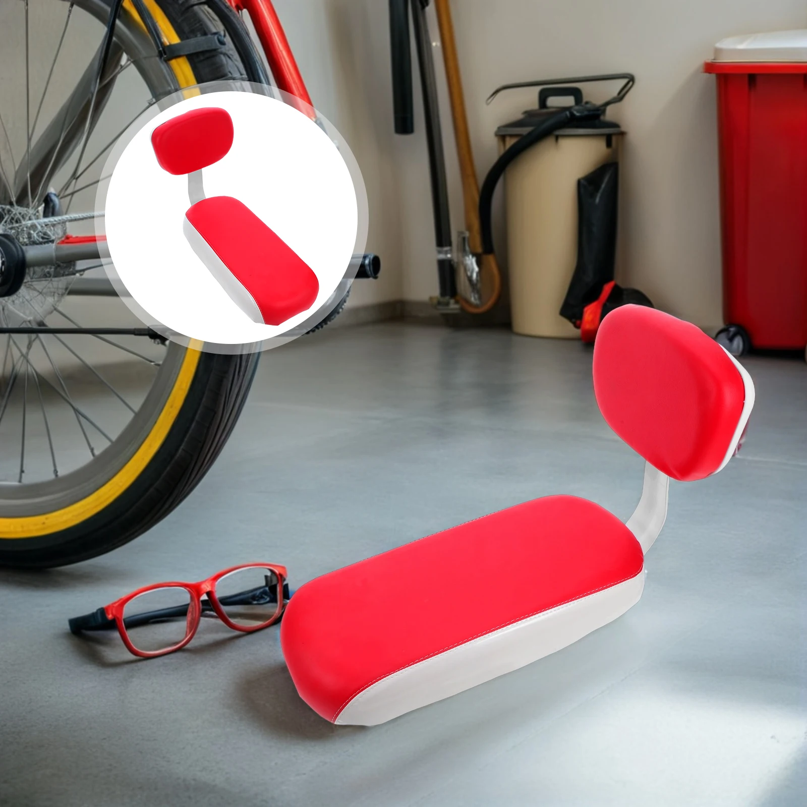 

Padded Bike Seat Cushion With Backrest For Mountain Biking Universal Wide Comfort Saddle Durable Waterproof Shock Absorbing