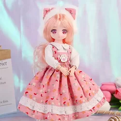 Kızlar için 1/6 bjd bebek menteşeli bebek 30 cm giysileri ile sarışın kahverengi gözlü belden oyuncaklar çocuklar için küresel ortak Playsets