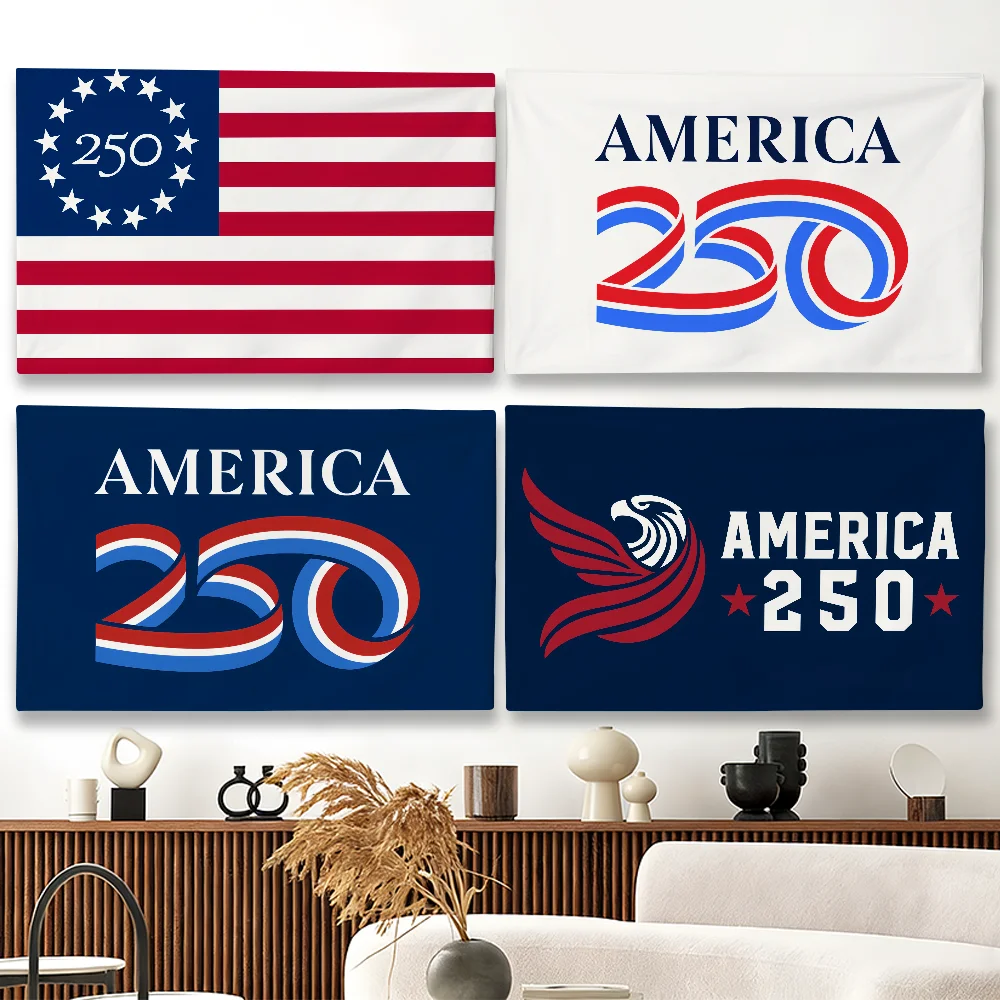 Bandera del 250 aniversario de FREEDOM America, adecuada para fiestas, clubes, decoración de paredes interiores y exteriores, regalo para fanáticos