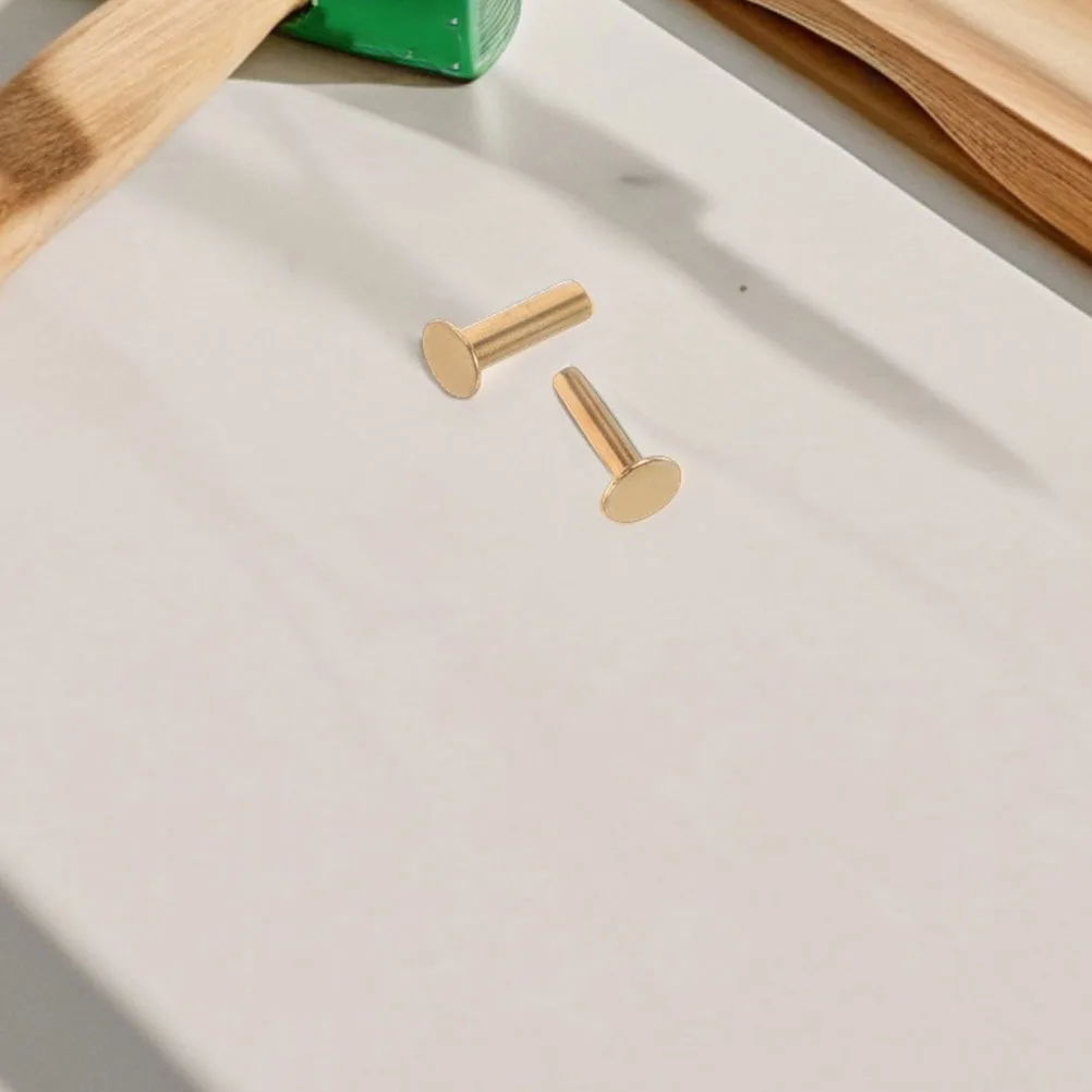 

14Pairs Copper Rivets Secure Knife Handle DIY Repair Fastening Rivets for Kitchen Tools Professional Chefs Knife Making Supplies