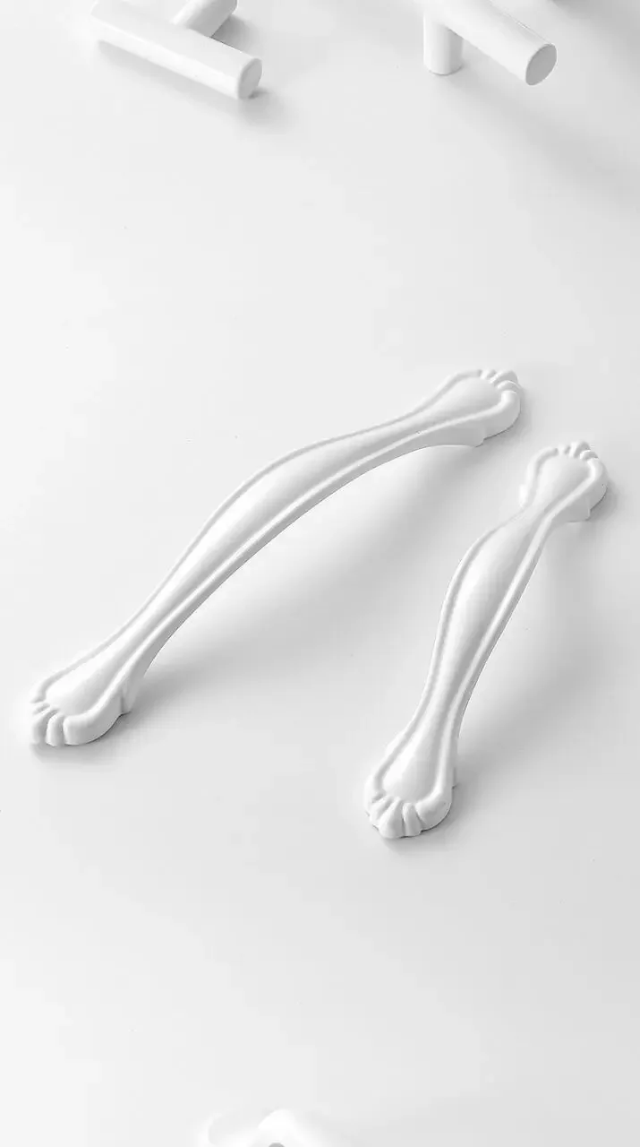 Handles Drawer Cabinet Furniture Kitchen Handles for Cabinet Knob Door Drawer Furniture Kitchen Knob Simplicity Fuji White