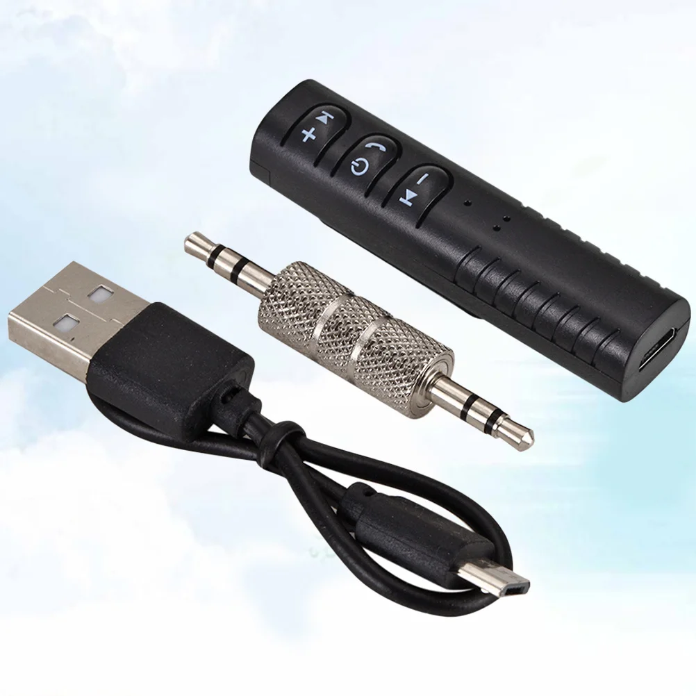 

3.5mm Jack Audio Receiver Mini Lavalier Wireless Handsfree Car Adapter Transmitter Music Player USB Slot