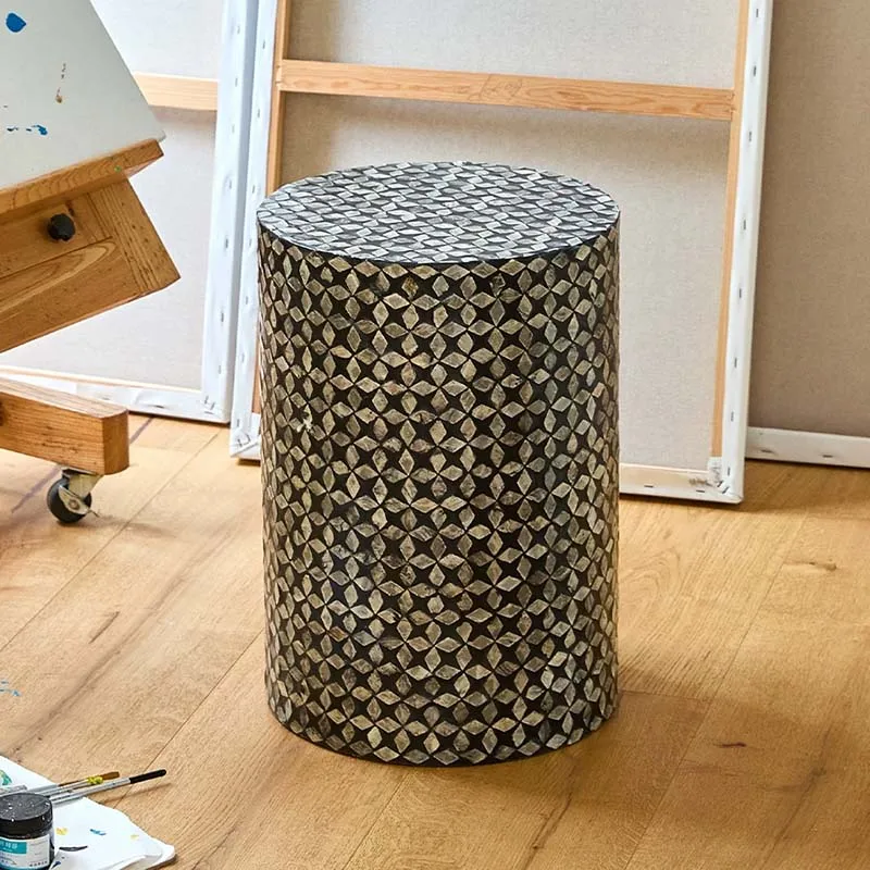 u*-Creative Shell Tea Table,Cylindrical Coffee Table,Home Decor,Art Side Table,Storage Desk,Nordic Furniture,Bedroom Nightstands