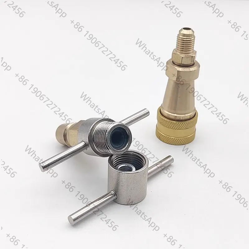 Fluorine filling quick connector of refrigerator freezer Fluorine filling quick connector of refrigerator 1/4 copper pipe liquid