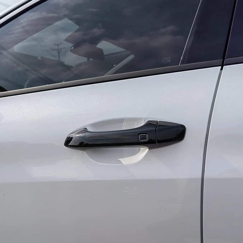 Bright Black Exterior Door Handle Cover Trim for Kia K5 Optima 2020 2021 2022 with Smart Keyhole