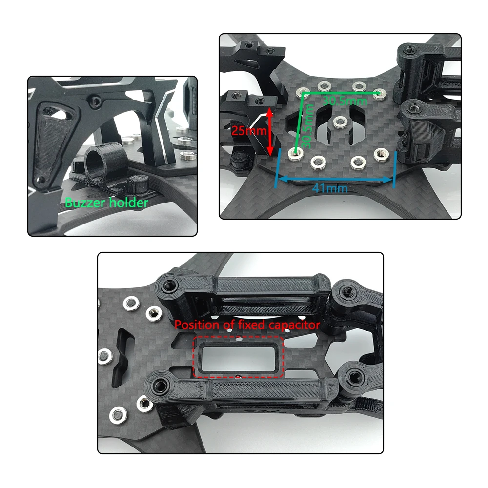 PhiSital Mark5 O4 Pro FPV-Rahmen-Kit X/DC-Version 5 Zoll Carbonfaser-Rennrahmen für RC Freestyle DIY-Teile – Detail 4