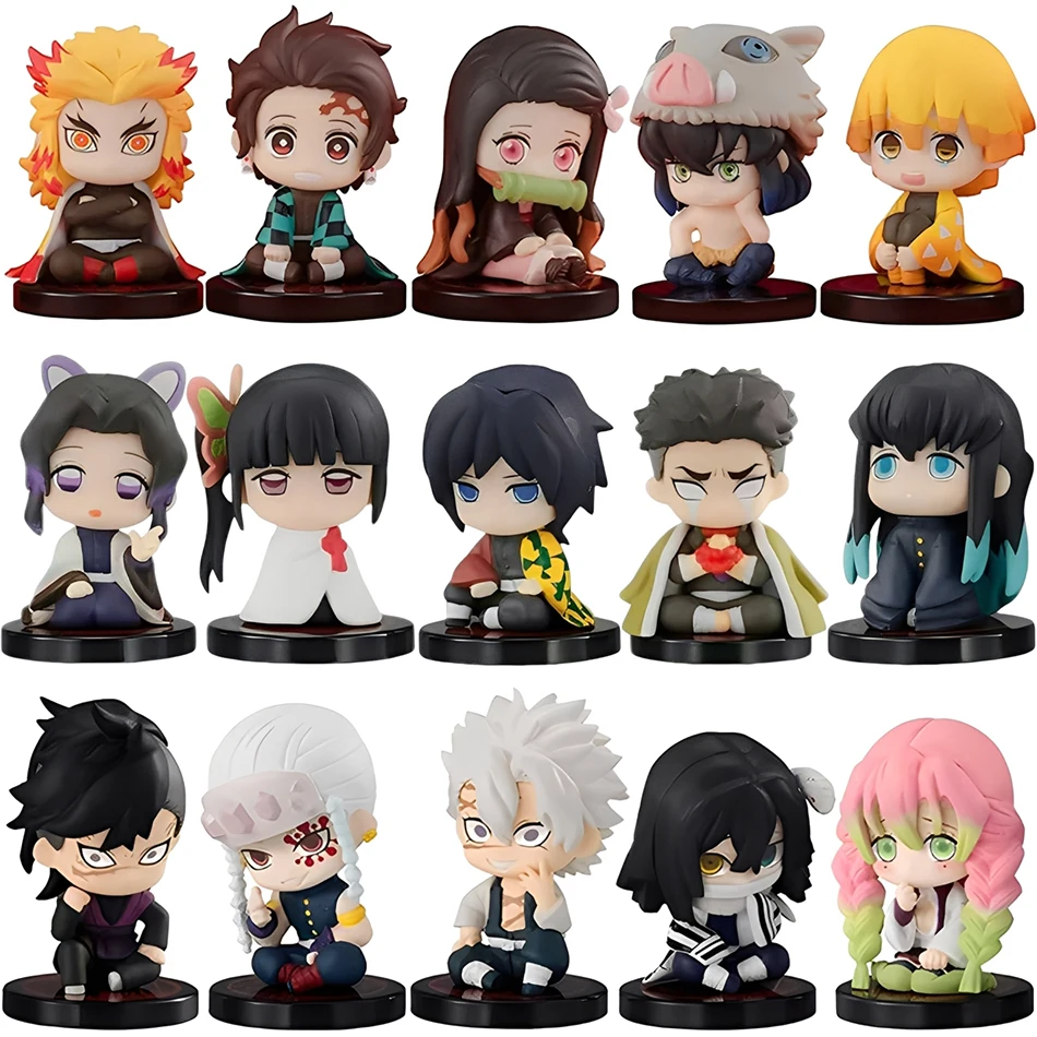Figuras de Personajes de Anime Ghost Slayer, Jiro You Bean, Mini Figura de PVC Hecha a Mano, Linda, para Decoración de Estufa, Regalo de Cumpleaños