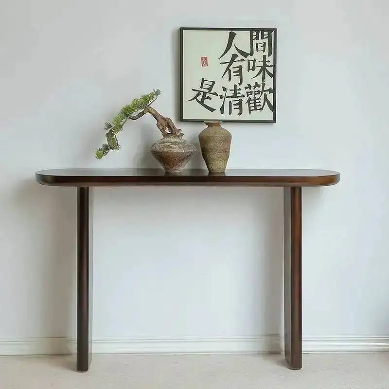Solid Porch Living Home Creative Tables Wood Room Simple Nordic Home Chinese Style Wall View Table Leisure Storage Tables