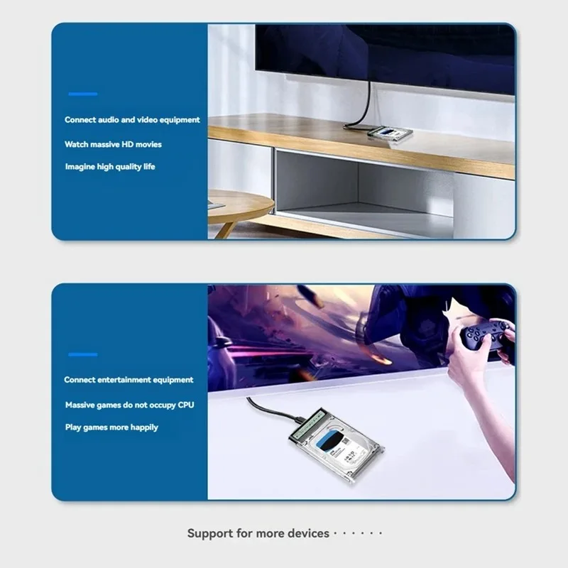 Custodia per HDD SSD da 2,5 '' Display intelligente trasparente Custodia per disco rigido USB3.2 Gen2 Custodia per disco rigido portatile Custodia per HDD esterna da 2,5