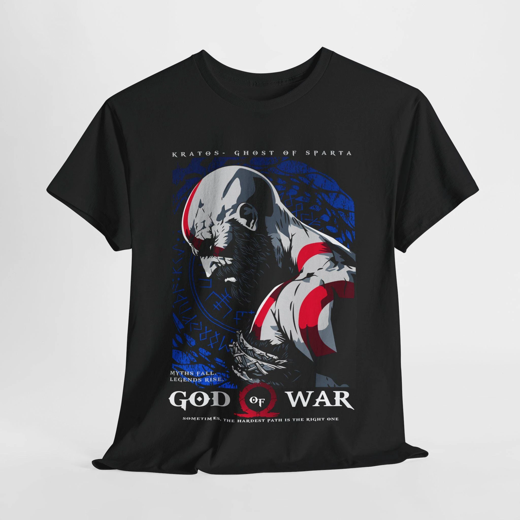 God of War Kratos Design Shirt | Cool Gaming Apparel - Gaming Tee Round Neck Printed T-shirt