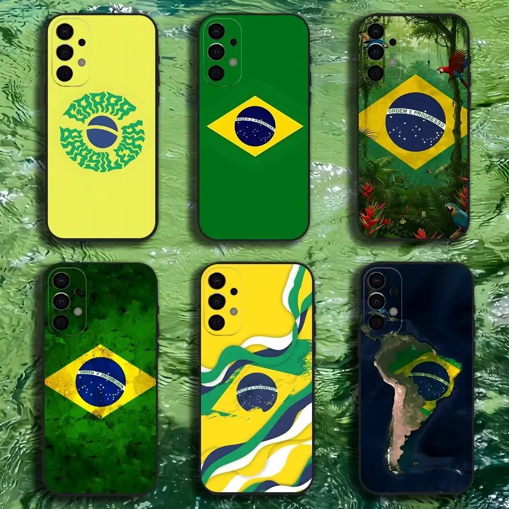 

Brazil Brazilian Flag Phone Case For Samsung S25,S24,S21,S22,S23,S30,Ultra,S20,Plus,Fe,Lite,Note,10,9,5G Black Cover