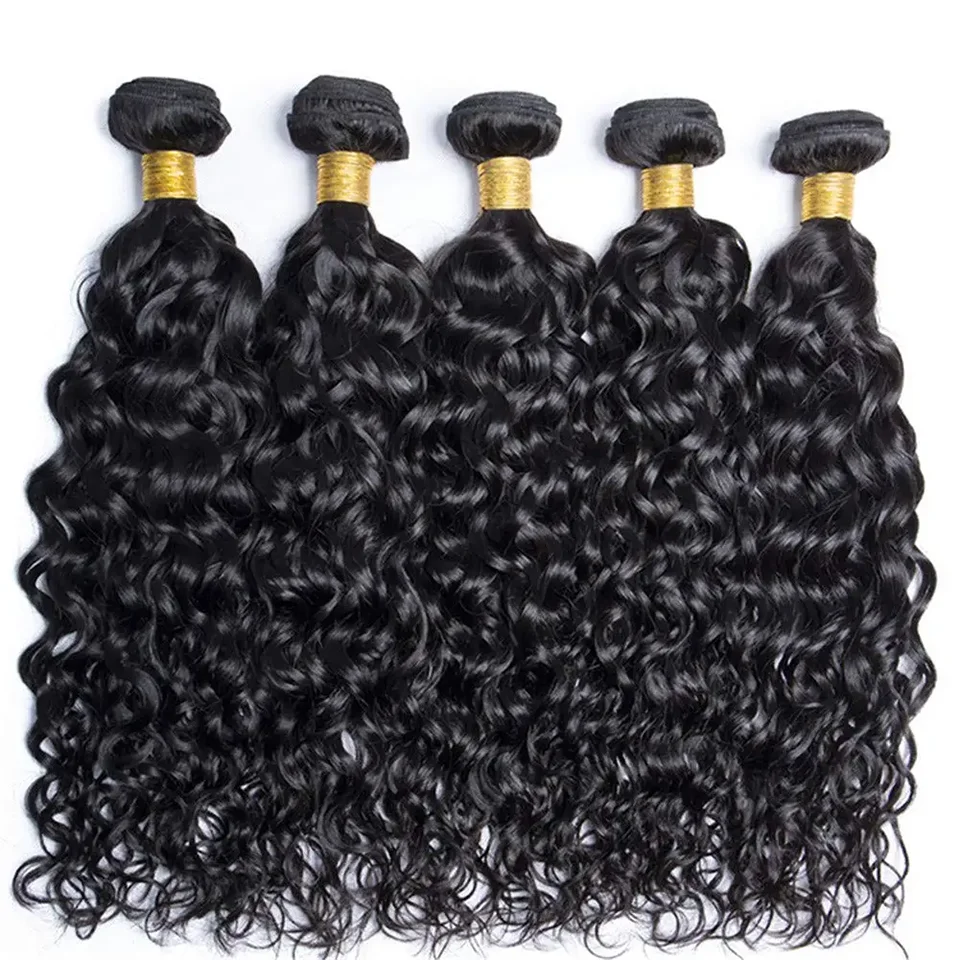 12A Water Wave Bundles Bulk Human Hair Deals Raw Burmese Pixie Curls Hair Weave Bundles Unprocessed 100% Human Hair Extensions