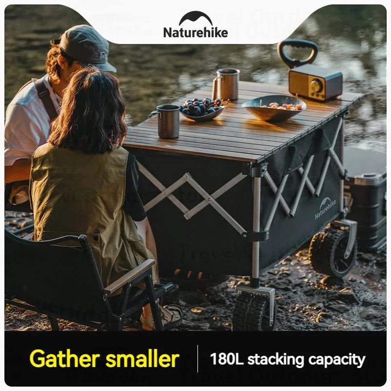 Naturehike Camping Trolley Foldable Large Empty Capacity Outdoor All-terrain Gathering Cart Picnic Multifunction Portable Wagon