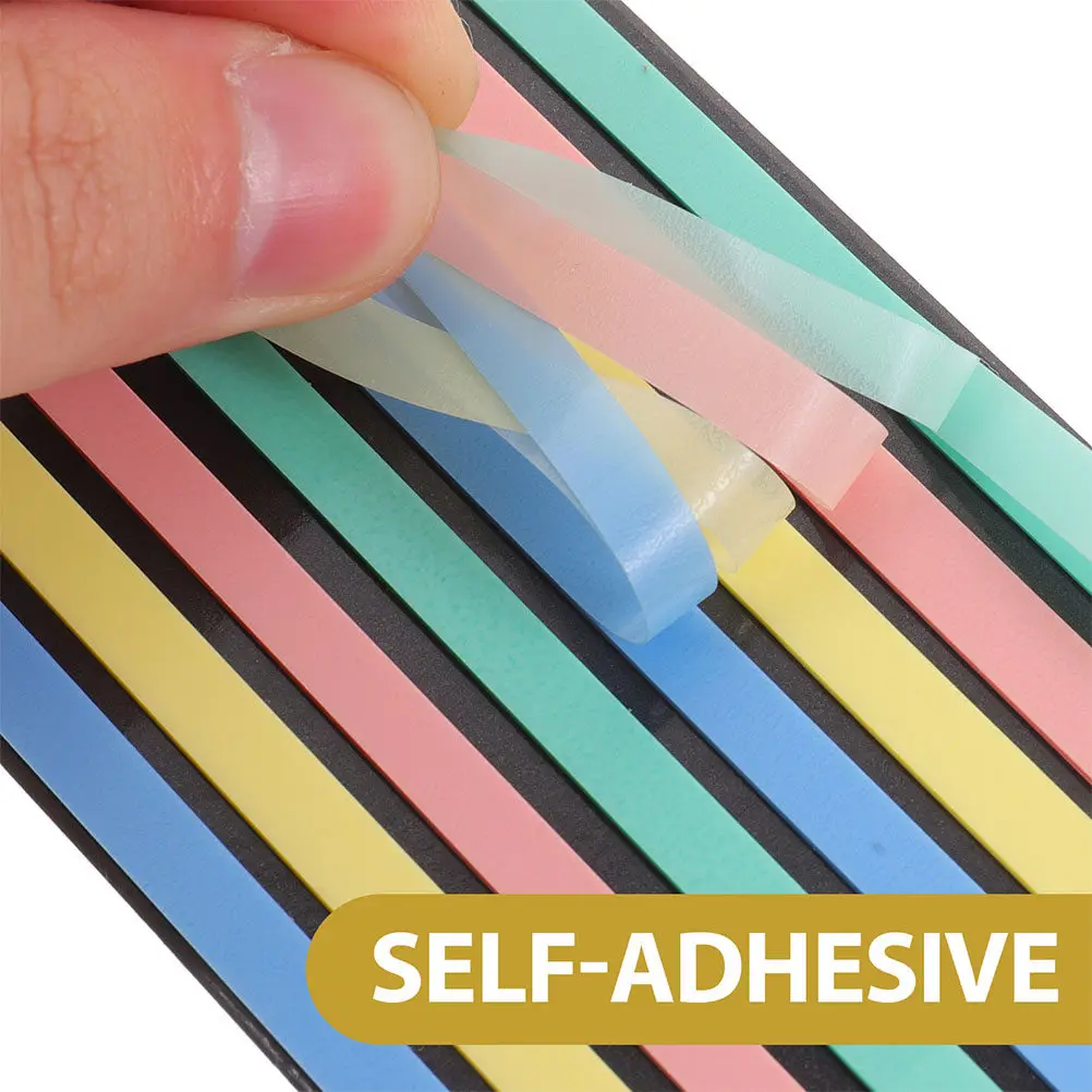 Long Colored Reading Strips Frosted Translucent Highlighter Strips for Books Beginners Page Markers Annotation