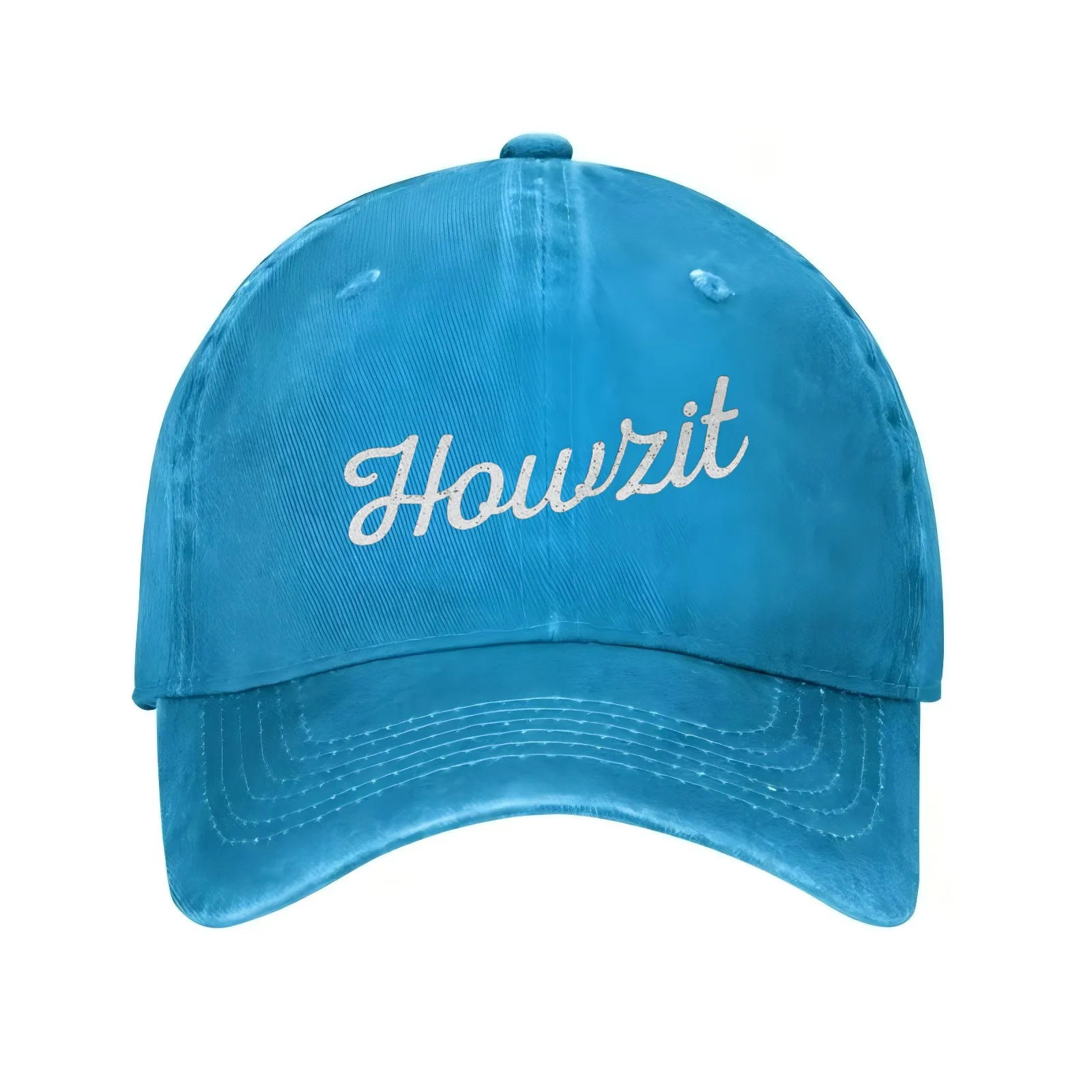 Howzit South African Slang Baseball Cap Black Distressed Cotton Casual Unisex Sun Hat