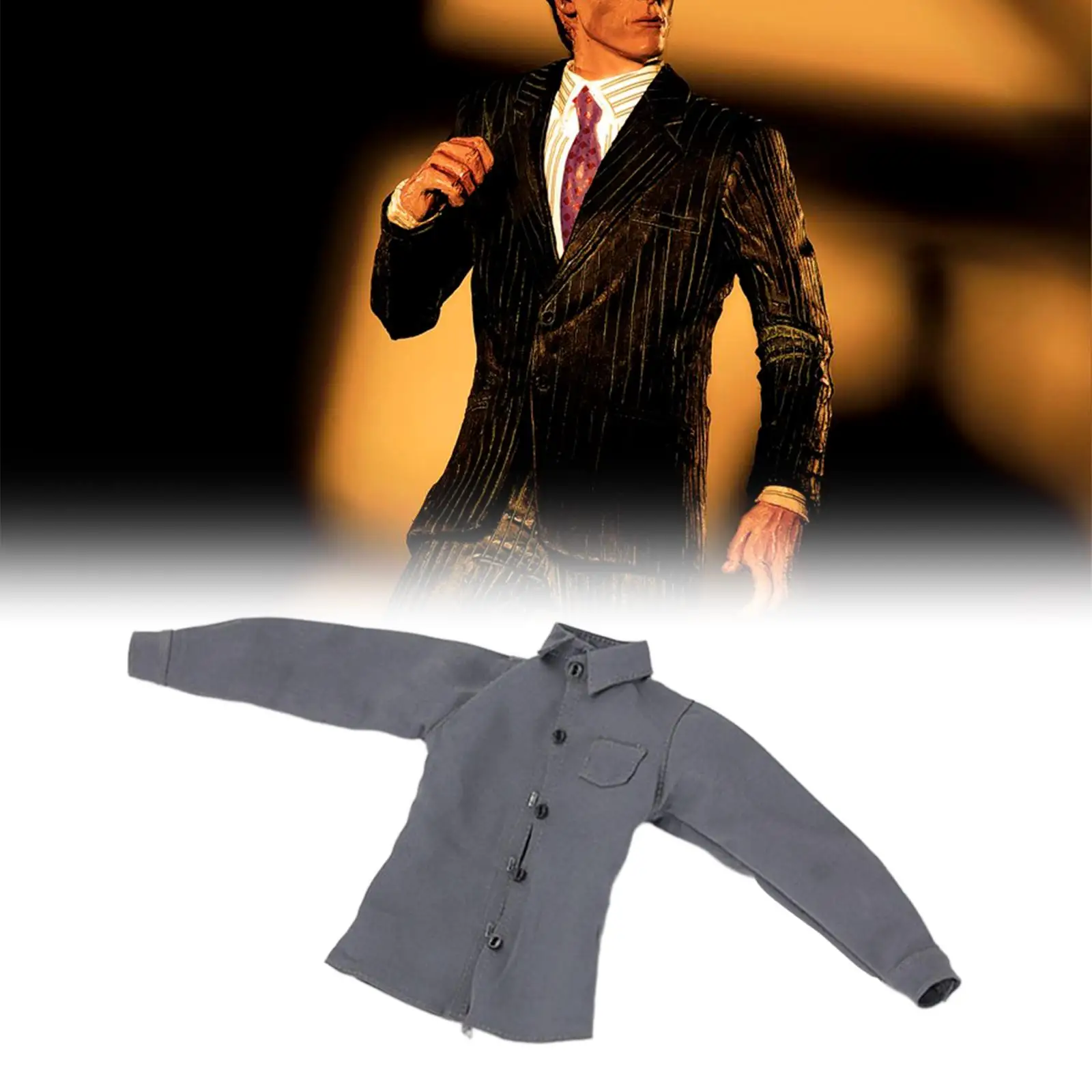 Camicia per action figure in scala 1/6 Abbigliamento in miniatura Prop Abito per bambola Costume per bambola leggero Vestito operato per accessori maschili da 12 pollici