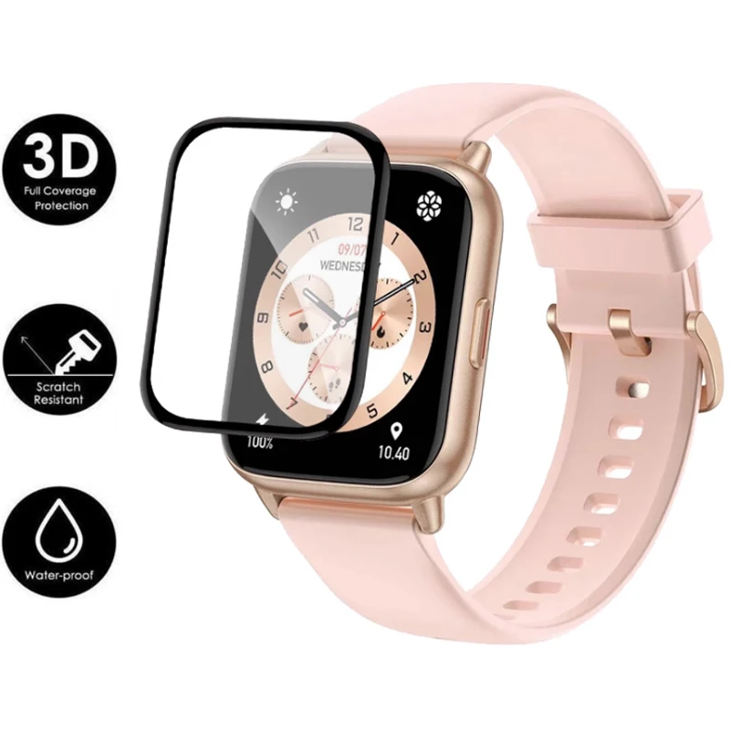 스마트 워치 전체 커버, 3D 곡선 소프트 엣지 투명 보호 필름, Amazfit POP 2 스크린 보호대 POP2 스마트 워치 액세서리