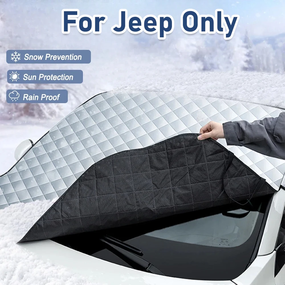

For Jeep WK2 KL BU MP Renegade Grand Cherokee Car Front Windshield Sunshade Prevention Snow Shield Waterproof Cover