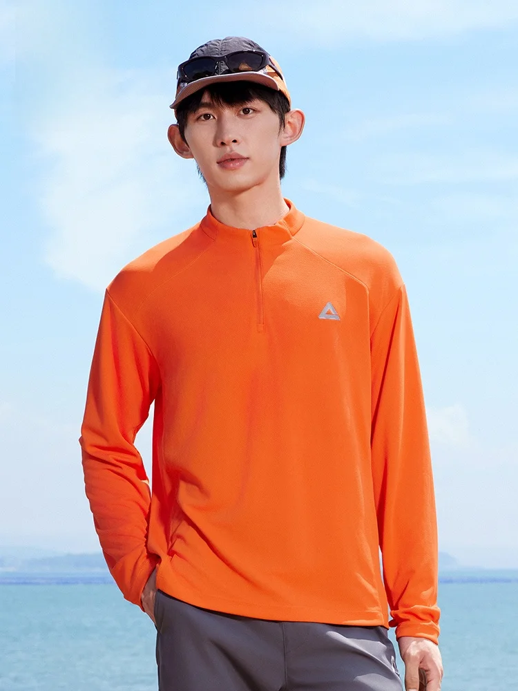 

Женская футболка Peak с длинным рукавом на молнии для бега и фитнеса, быстросохнущая, дышащая, комфортная, базовый слой