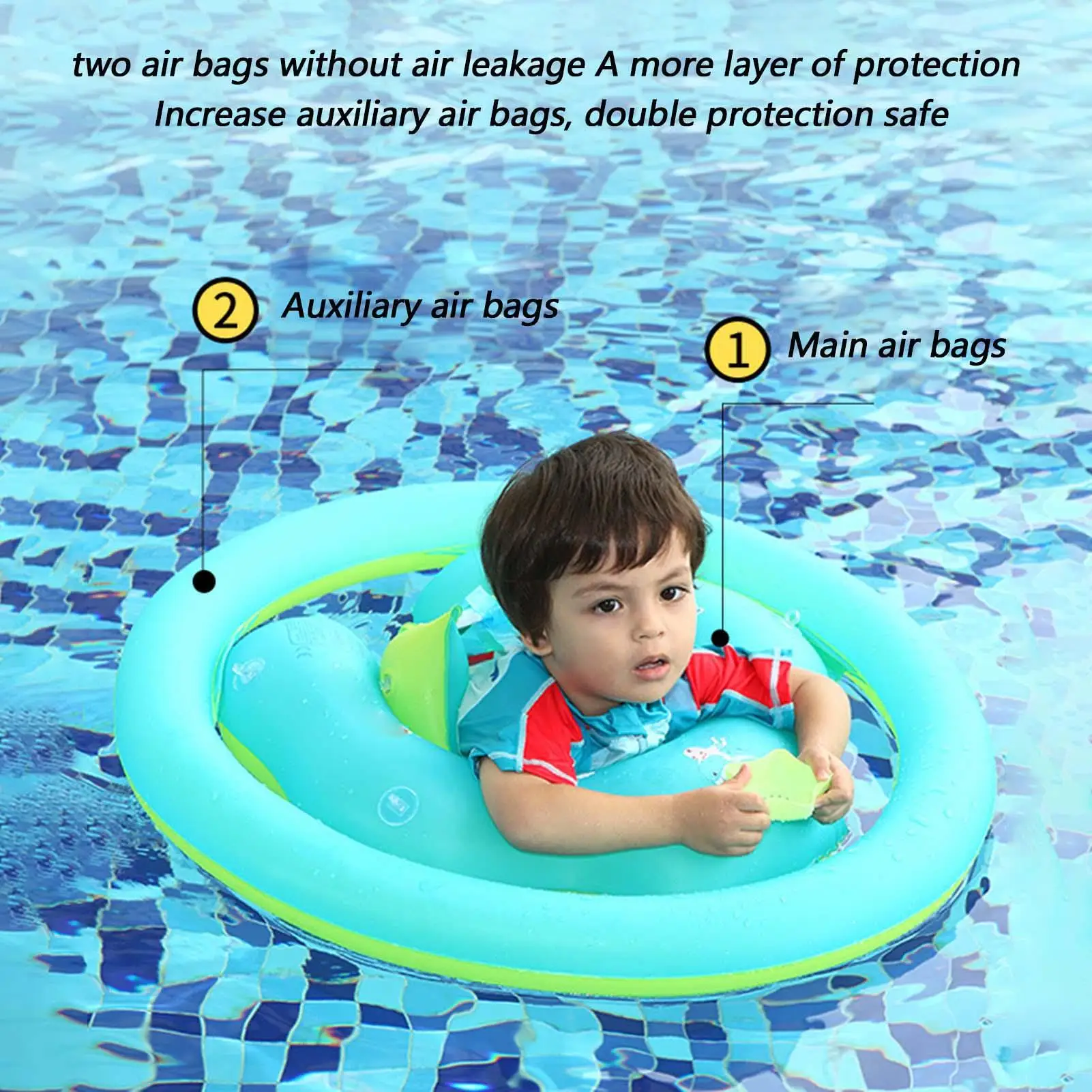 Baby Float Baby Swim Float พร้อม Canopy Inflatable Inflatable Swim Ring ป้องกันแสงแดดน้ําของเล่นสําหรับเด็กวัยหัดเดินเด็กเกมกลางแจ้ง