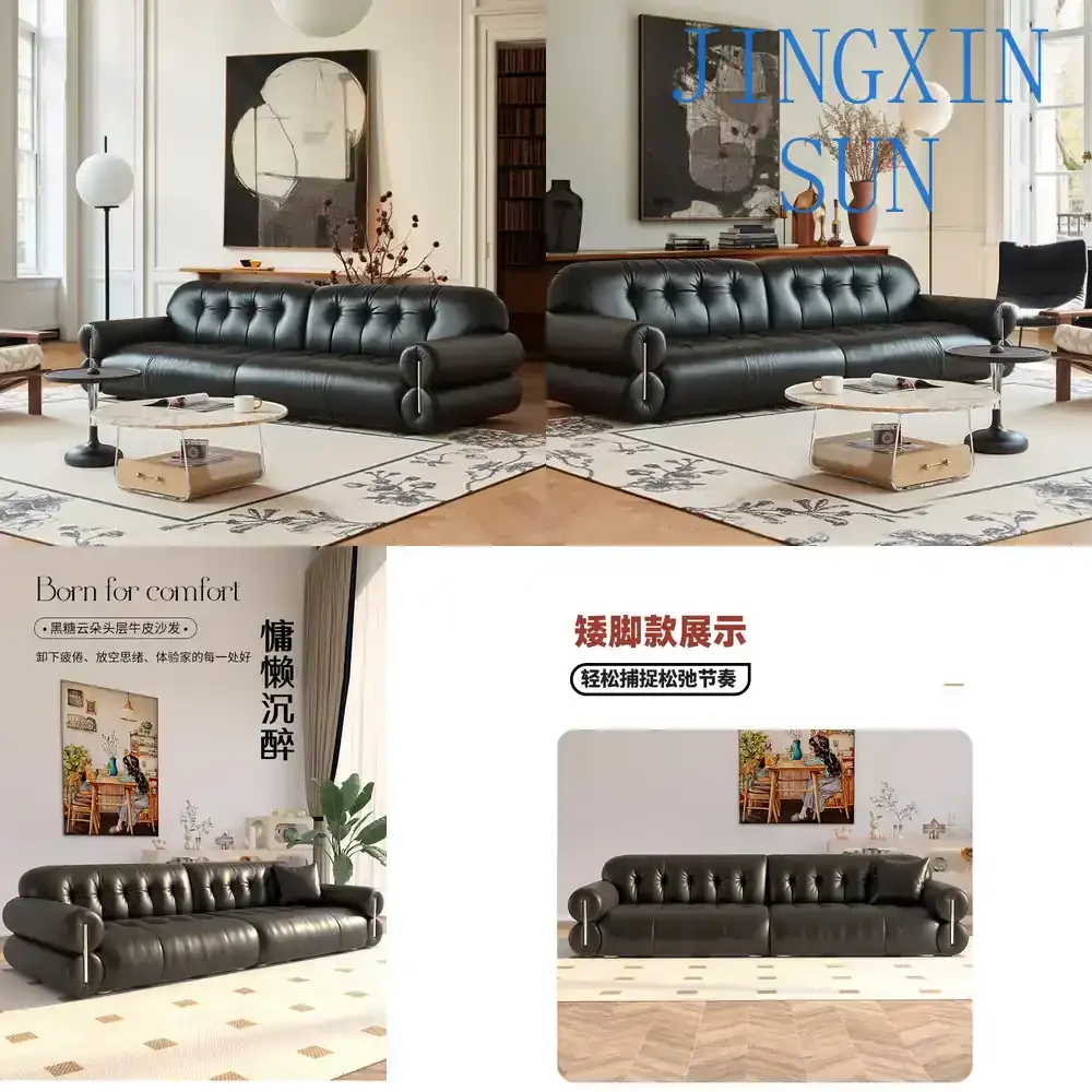 Brown Sugar Cloud Retro Microfiber Cat Scratch Leather Sofa Cover for Living Room Furniture Protection Anti-Scratch Pet Sofa
