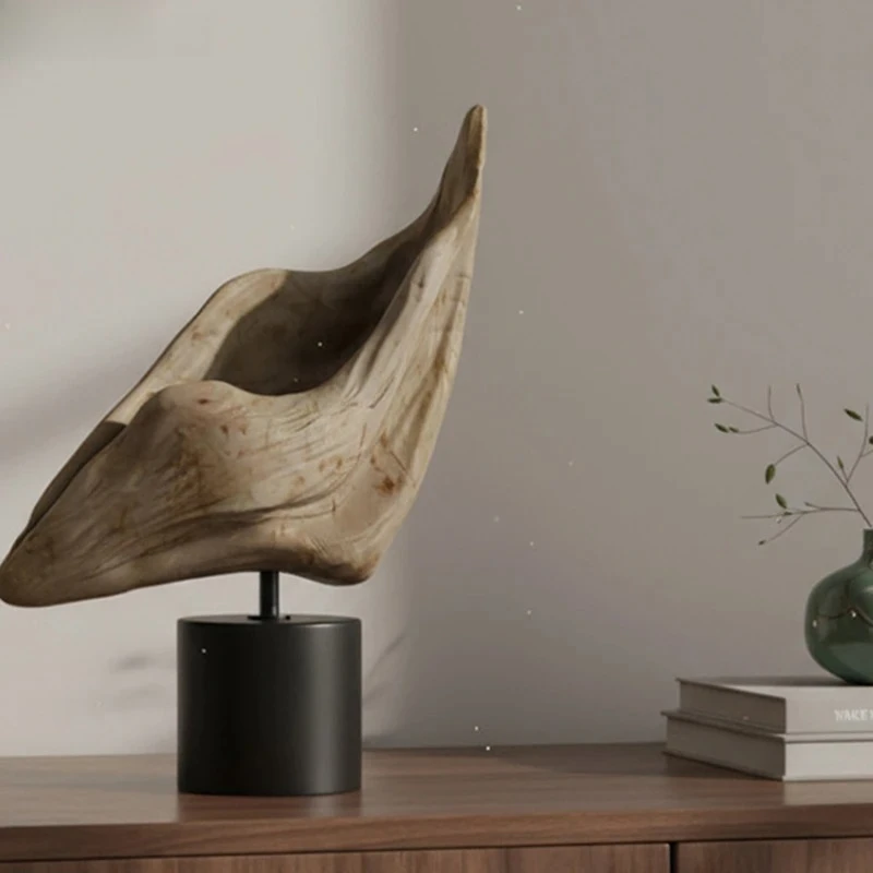 Minimalist Retro Conch Statue Desk Decoration Abstract Artwork Ornaments Creative Conch Resin Sculpture Room Aesthetic Decor
