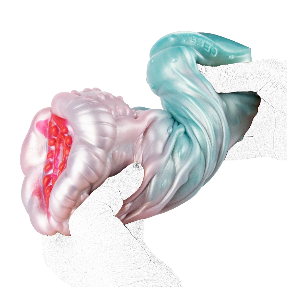 GEEBA لينة سيليكون القضيب Onahole الخيال ذكر الاستمناء جهاز تدليك للبروستاتا واقعية المهبل الرجال الجنس لعب جيب كس الضارب