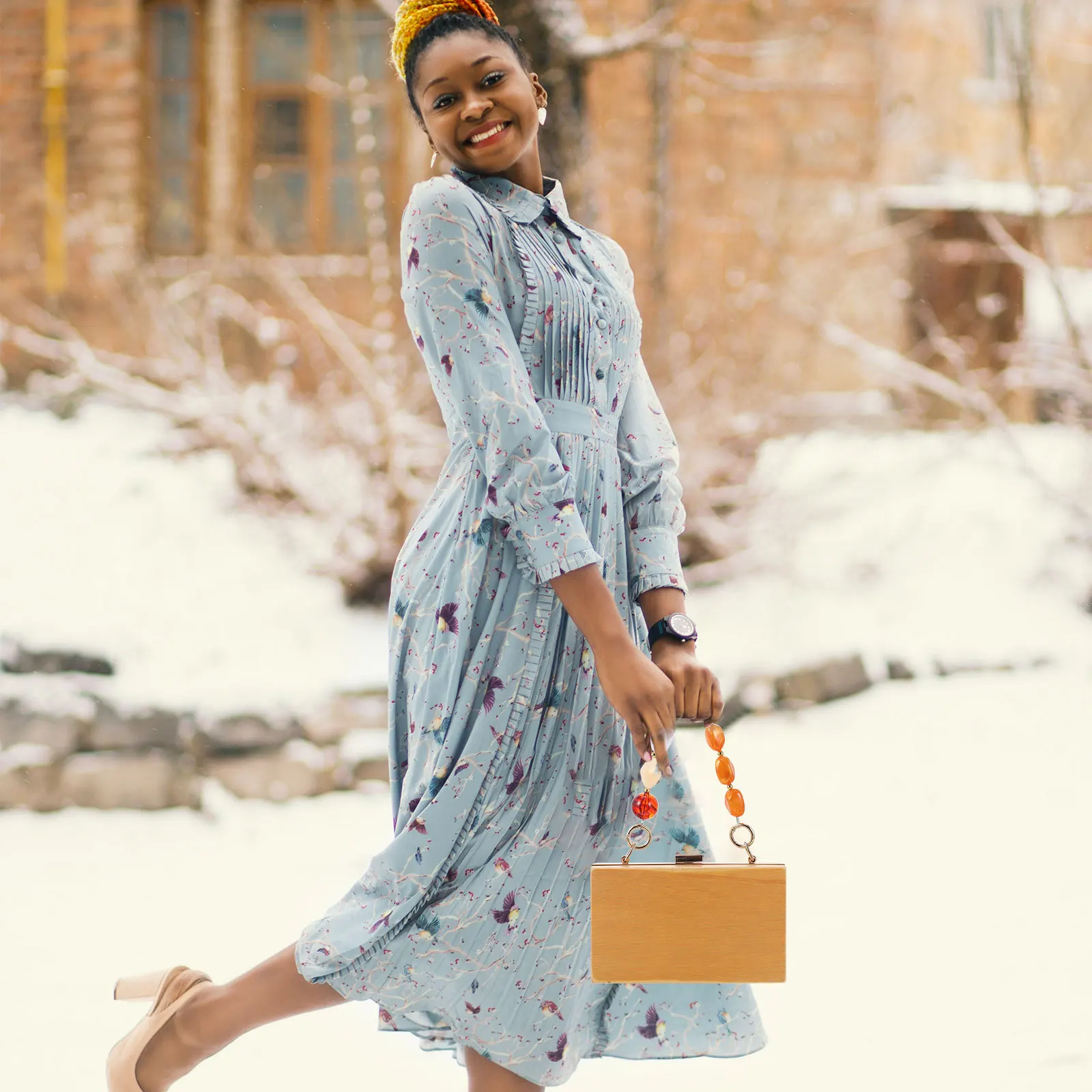 

2Pcs Resin Bag Chain Chic Replacement Handbag Strap DIY Women Bag Accessories Fashionable Detachable Purse Chain All-Match Style