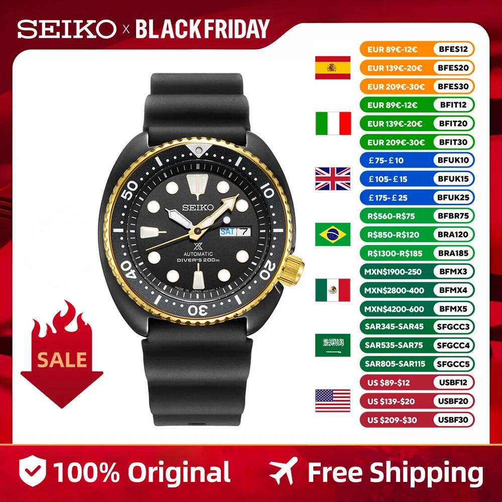 SEIKO Watch Prospex Diver Original Japan Business Automatic Mechanical Watch Men's 20Bar Waterproof Luminous