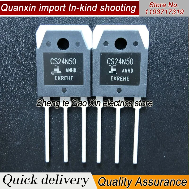 5PCS-10PCS  CS24N50  TO-3P MOS 24A 500V  Imported NEW Original  Best Quality