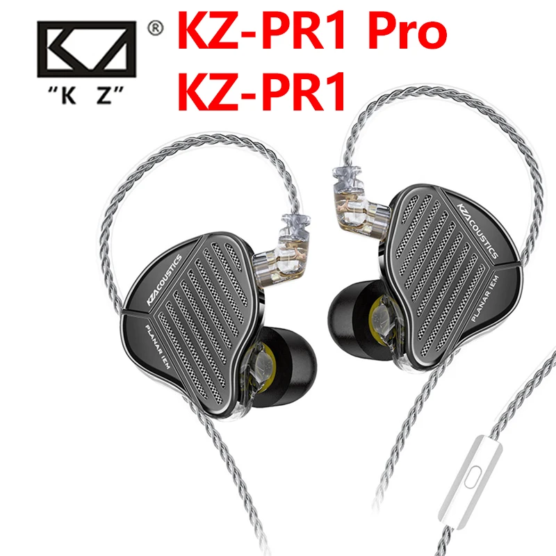 KZ PR1 Pro In Ear Wired Earphones 13.2MM Planar Magnetic IEM Wired Headphones HiFi Headset Game Sport Earbuds Unit 3.5mm Plug