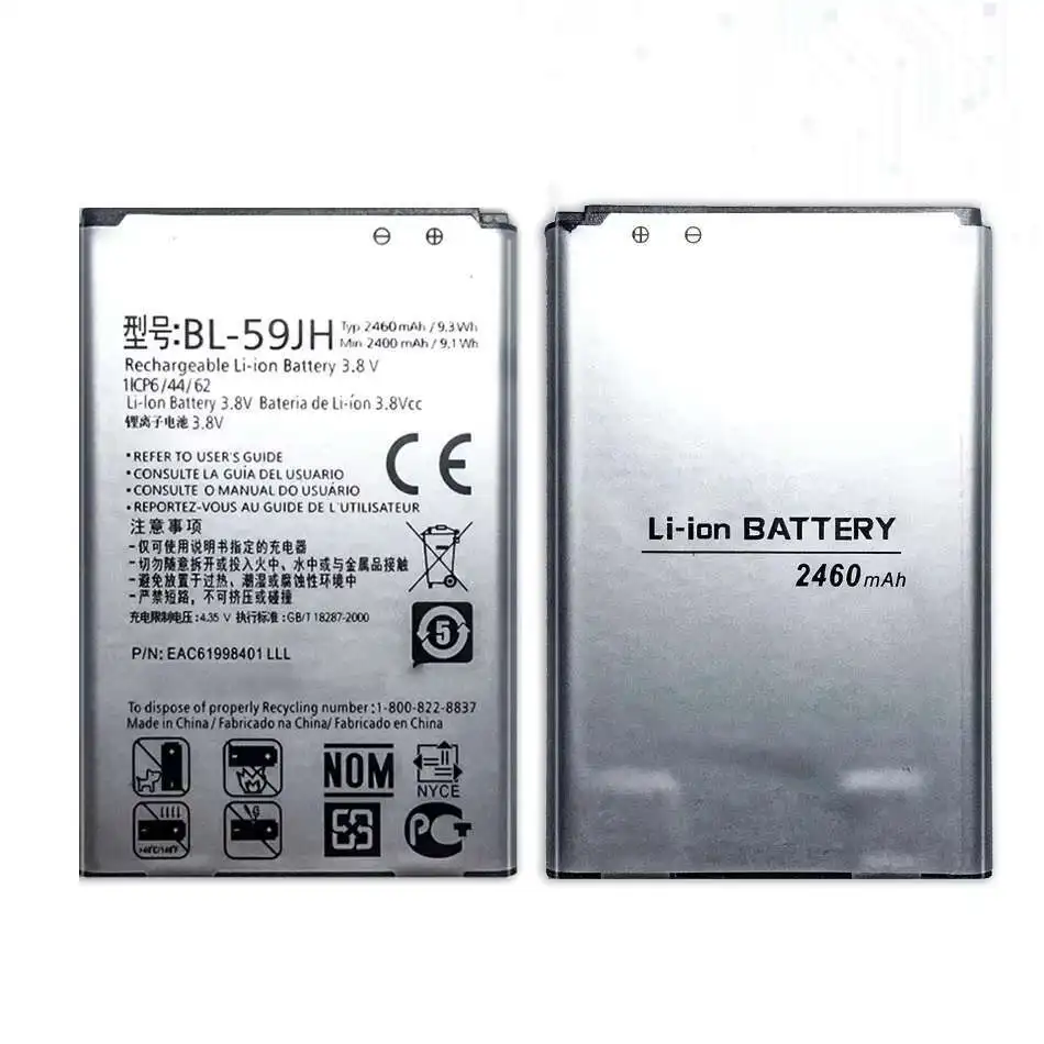 

Mobile Phone Battery High-Efficiency BL-59JH 2460mAh For LG Optimus L7 II Dual p710 P715 F5 F3 VS870 Ludid2 P703 BL 59JH