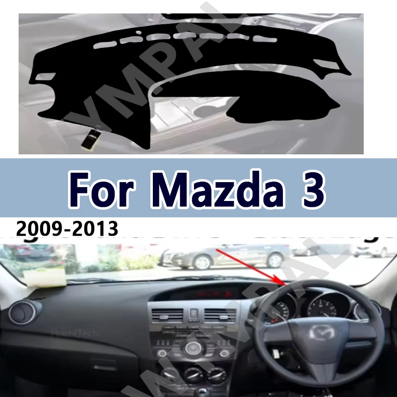 

Автомобильная приборная панель для Mazda 3 M3 BL 2009 2010 2011 2012 2013, автомобильный чехол для приборной панели, коврик для приборной панели, ковер с защитой от УФ-лучей