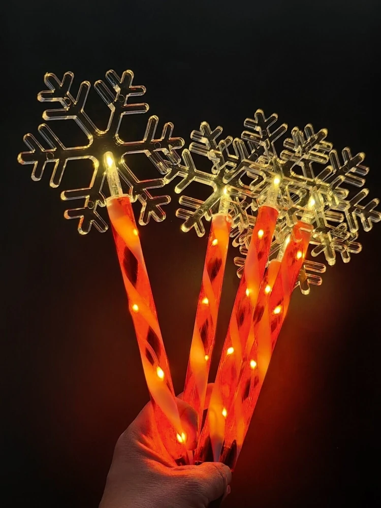 5PC/Set Christmas Tree Snowflake Star Bell Warm White LED Solar Candy Stakes Lights Outdoor Waterproof Garden Lawn Holiday Decor